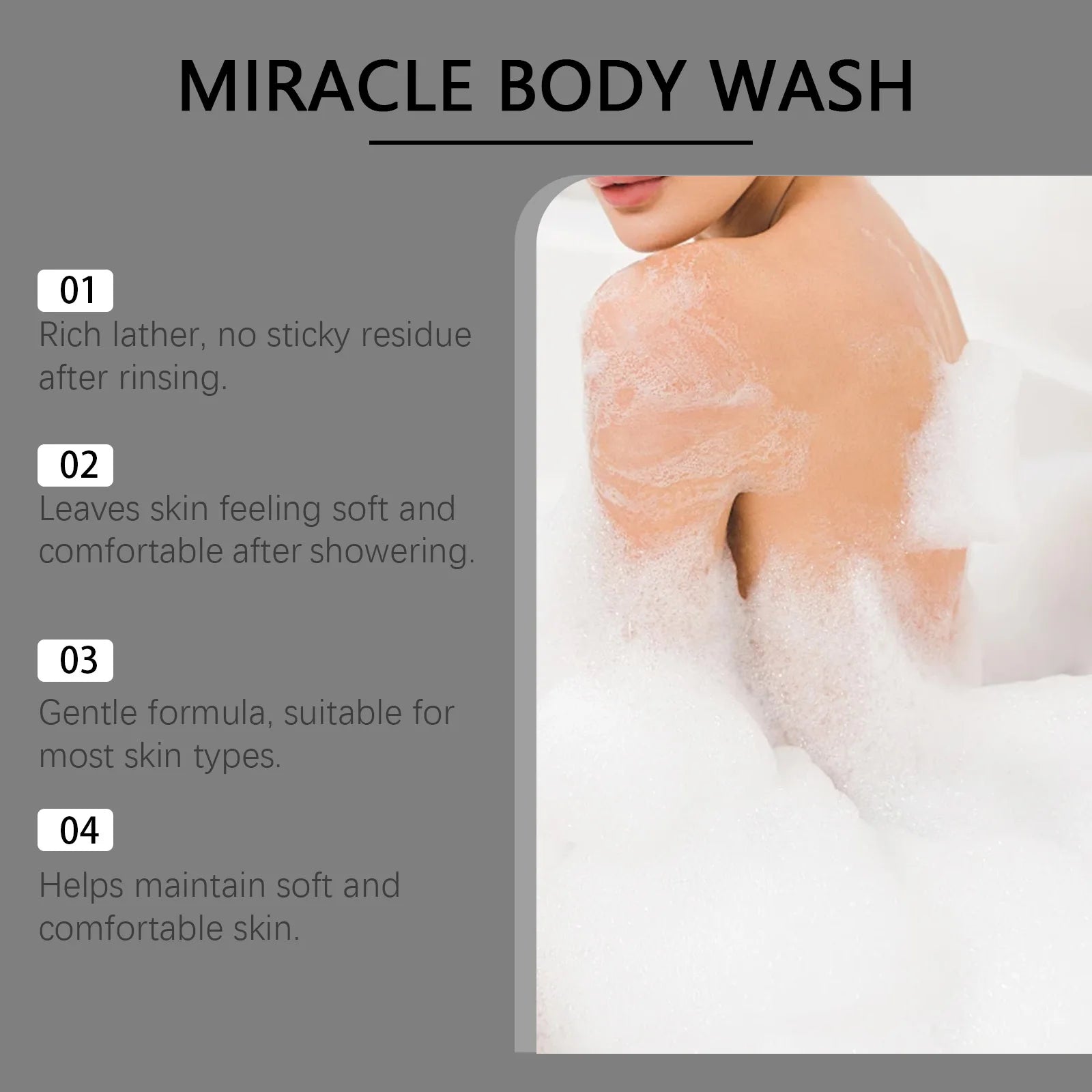Niacinamide Shower Gel Smoothing Hydrating Rich Foam Body Wash