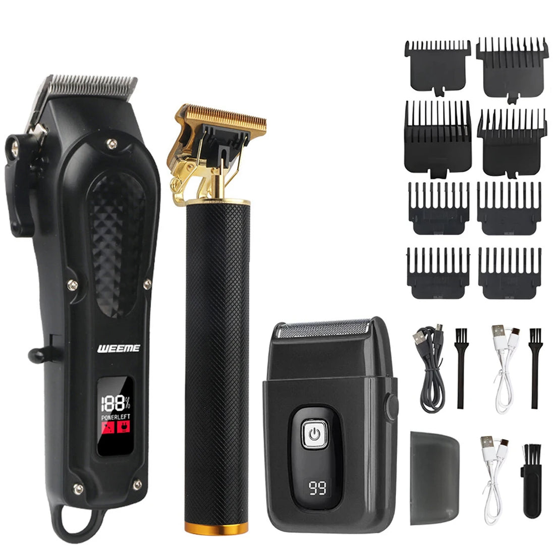 T9 Vintage Rechargeable Hair Clipper Beard Nose Trimmer
