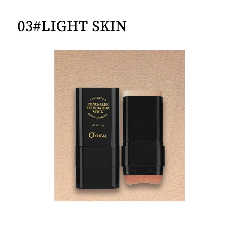 2-in-1 Concealer Foundation Stick Waterproof Matte Contour Makeup