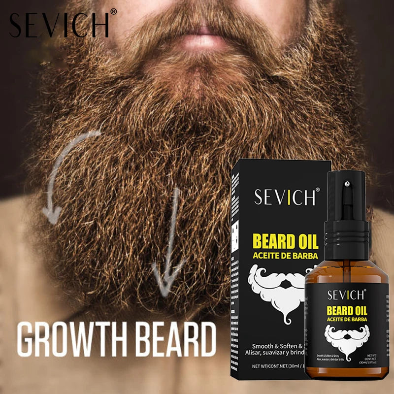 Natural Beard Growth Kit Oil Cream Wax Shampoo