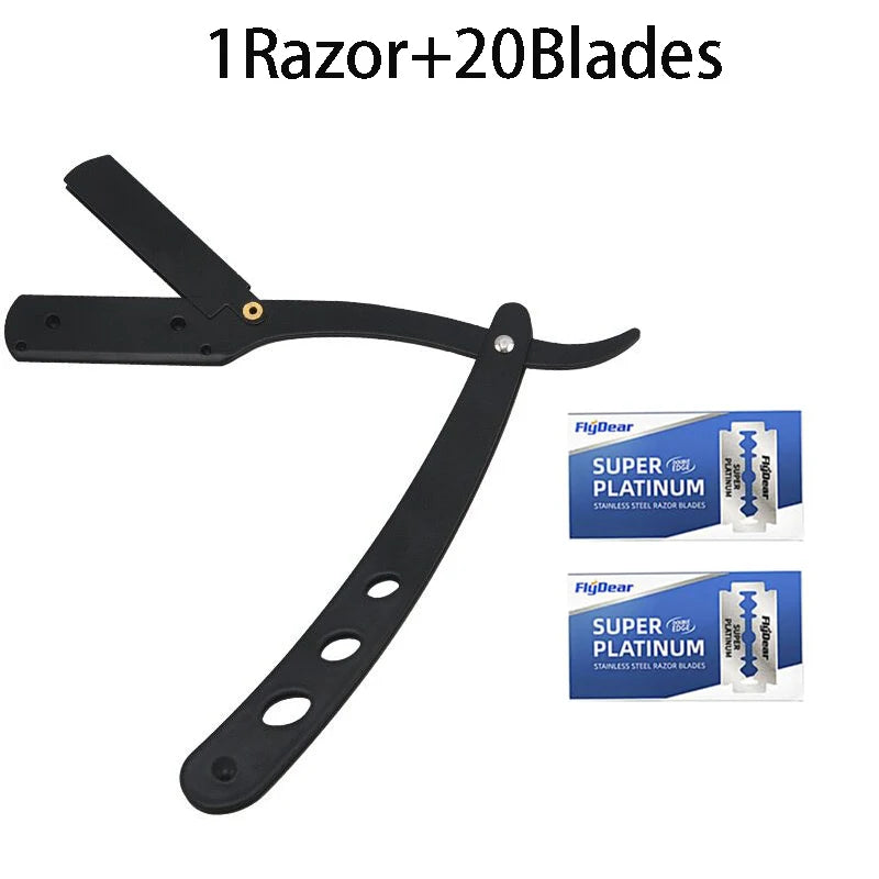 Men's Folding Straight Razor Stainless Steel Shaving Knife
