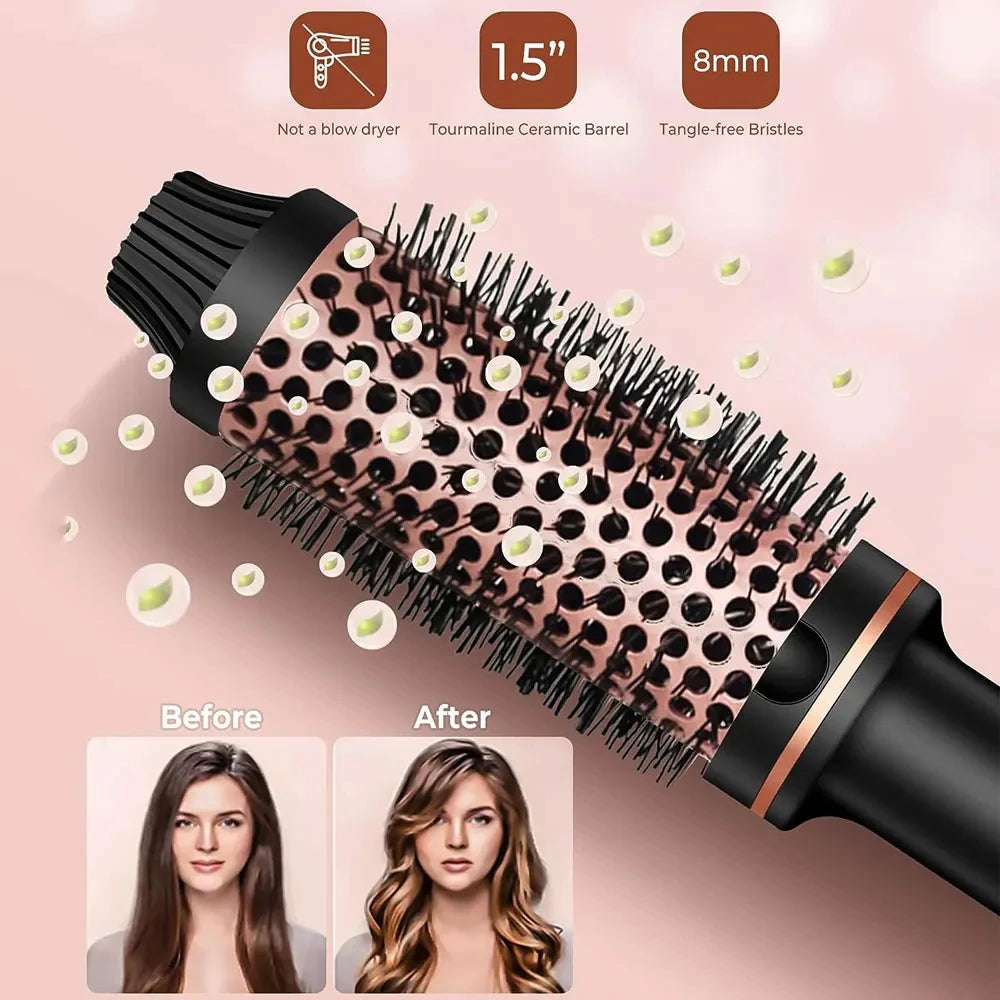 3-in-1 Ionic Hair Curler Straightener Heated Styling Brush