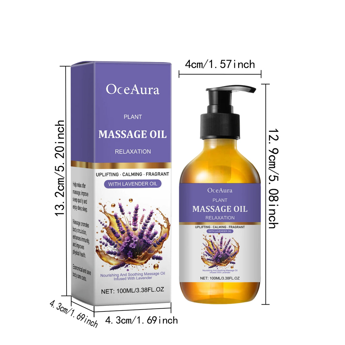 Lavender Essential Oil Moisturizing Relaxing Massage Aromatherapy Body Care