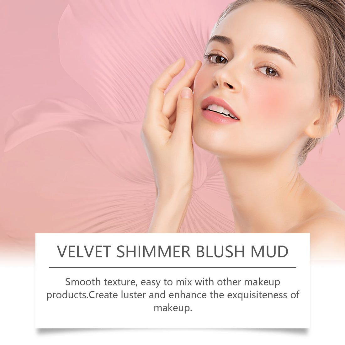 Velvet Cream Blush Hyaluronic Acid Shimmer Cheek Tint Makeup