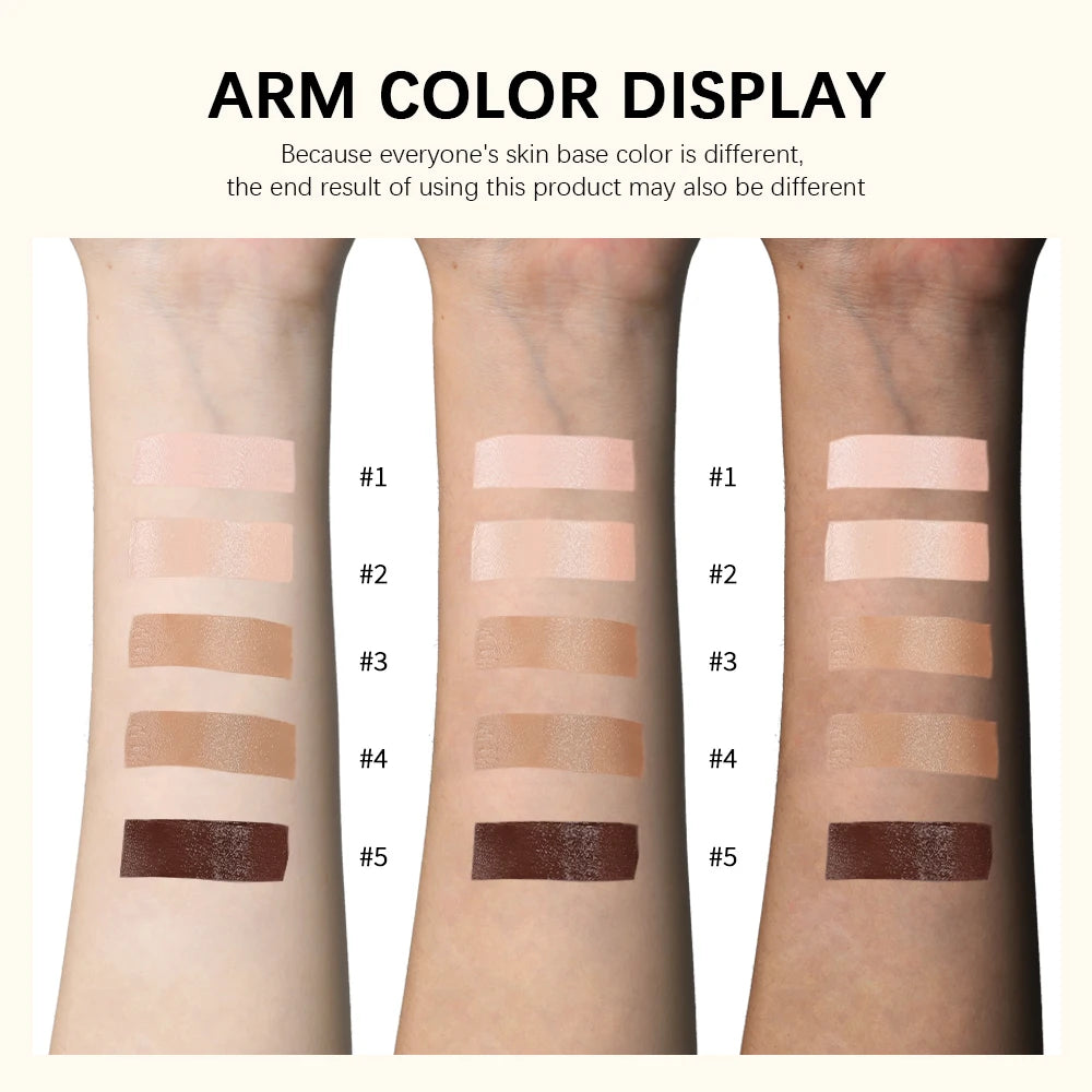 5 Colors Matte Liquid Foundation Sweat Resistant Face Makeup