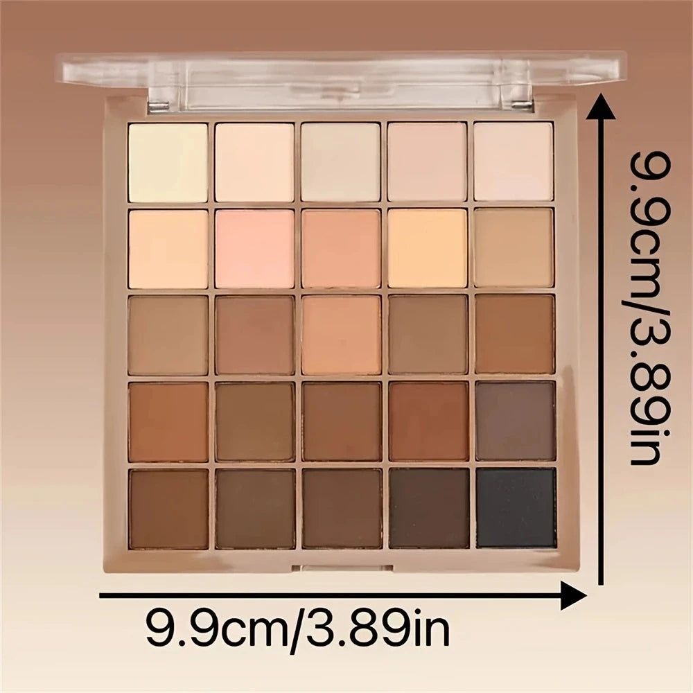 25-Color Neutral Brown Gray Earth Tone Eyeshadow Palette