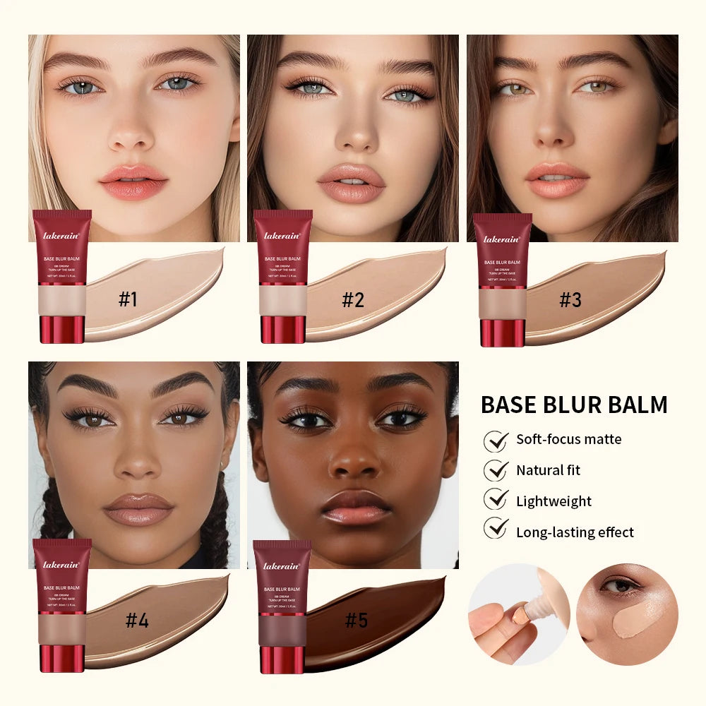 5 Colors Matte Liquid Foundation Sweat Resistant Face Makeup