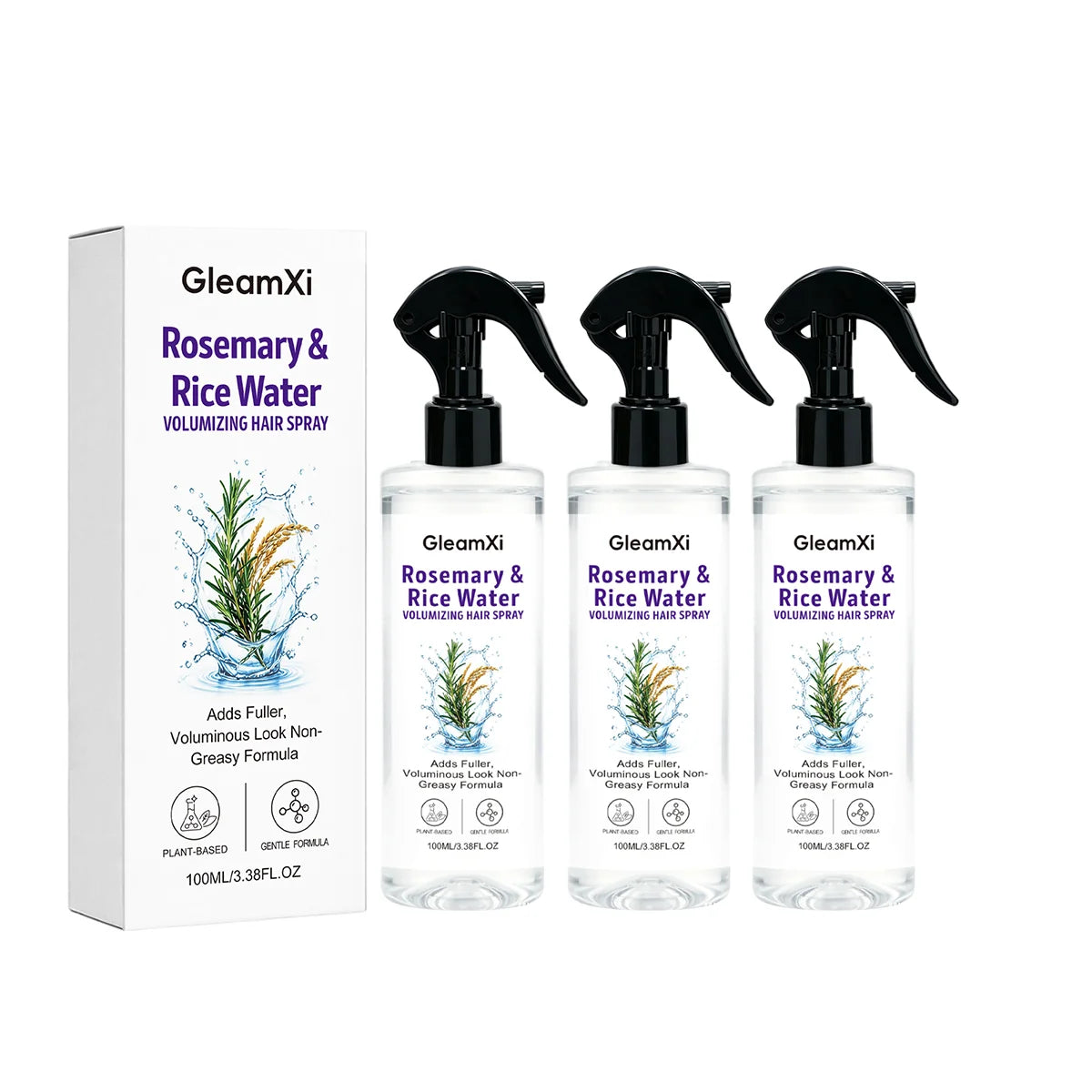 Rosemary Rice Water Hair Spray Lightweight Non-Greasy Natural