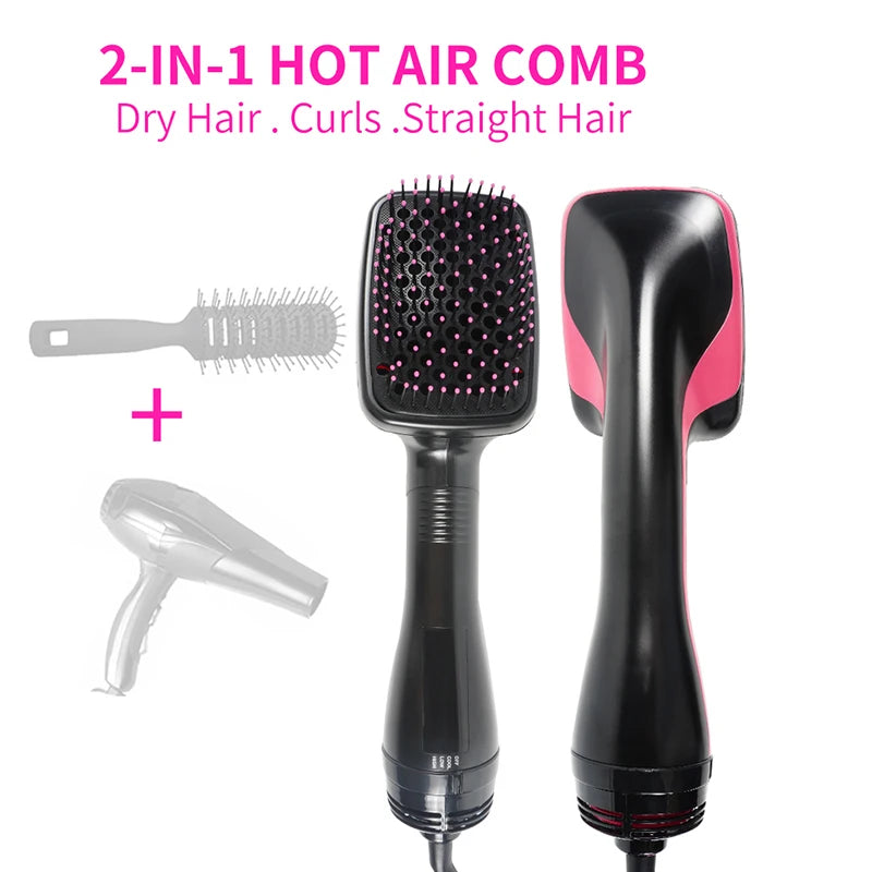 One-Step Hot Air Brush Hair Dryer Straightening Styling Tool