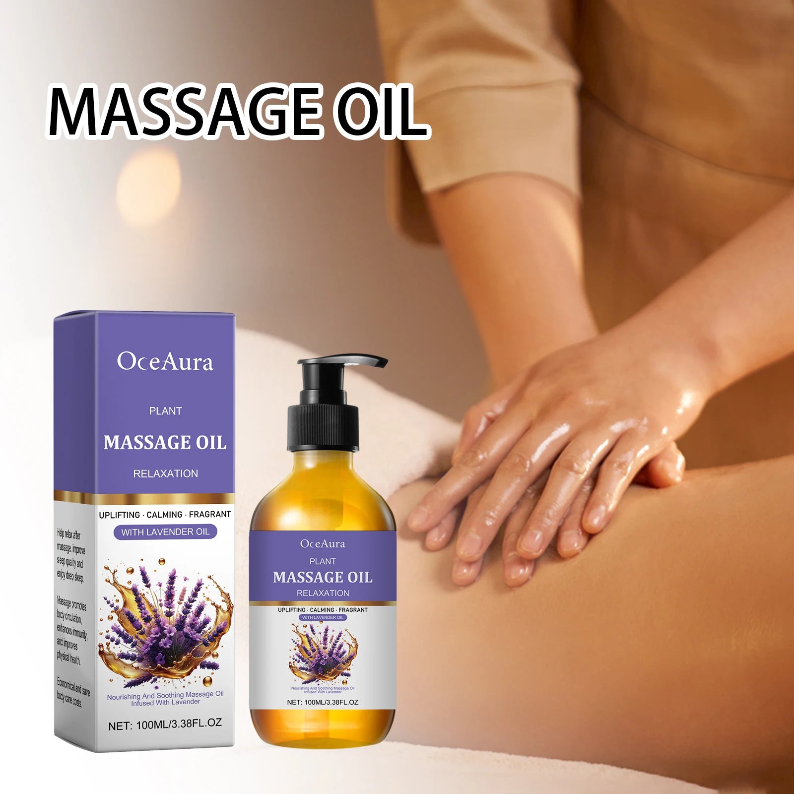 Lavender Essential Oil Moisturizing Relaxing Massage Aromatherapy Body Care
