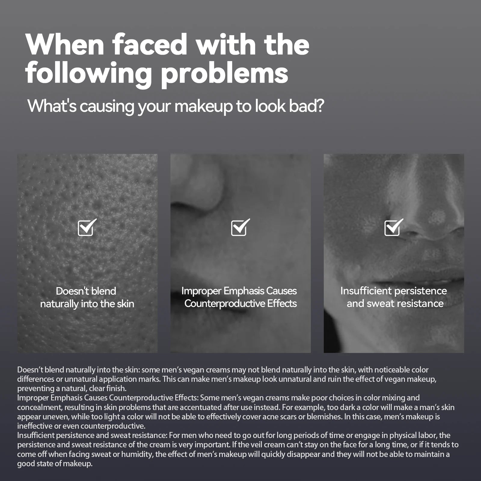 Men's Tone-Up Cream Hydrating Blemish Coverage Skincare