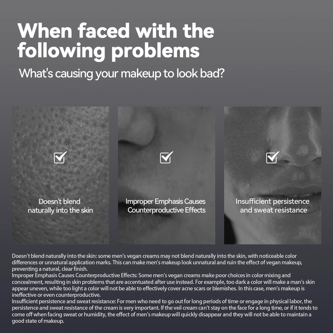 Men's Tone-Up Cream Hydrating Blemish Coverage Skincare
