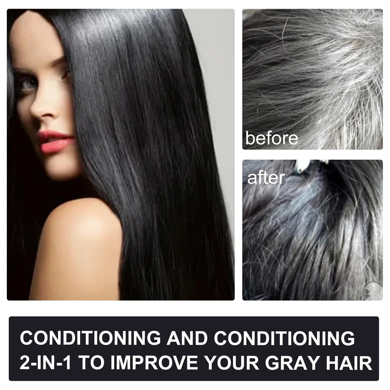 100ml Black Dye Shampoo Herbal Hair Coloring Treatment