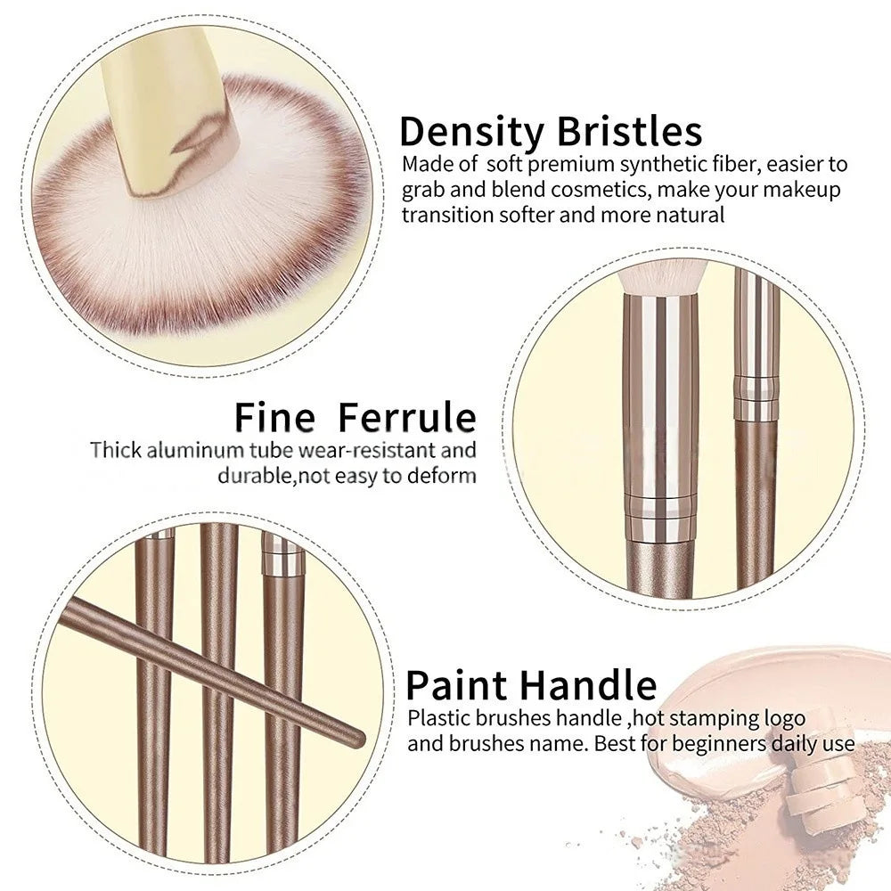 20-Piece Soft Synthetic Makeup Brushes Foundation Eyeshadow Blush