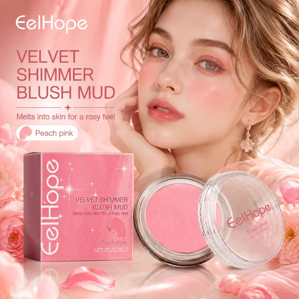 Velvet Cream Blush Hyaluronic Acid Shimmer Cheek Tint Makeup