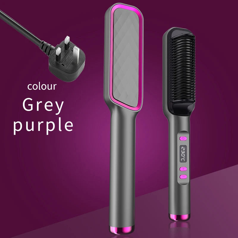 Electric Hot Comb Negative Ion Hair Straightening Styling Brush