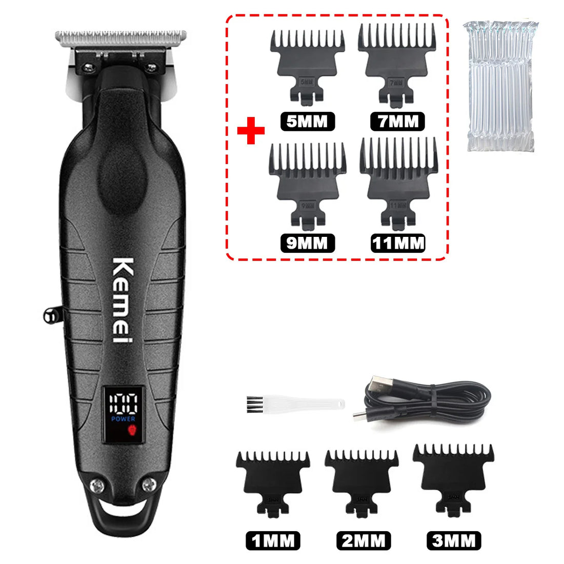KM-2293 DLC T-Blade Zero-Gap Professional Hair Trimmer