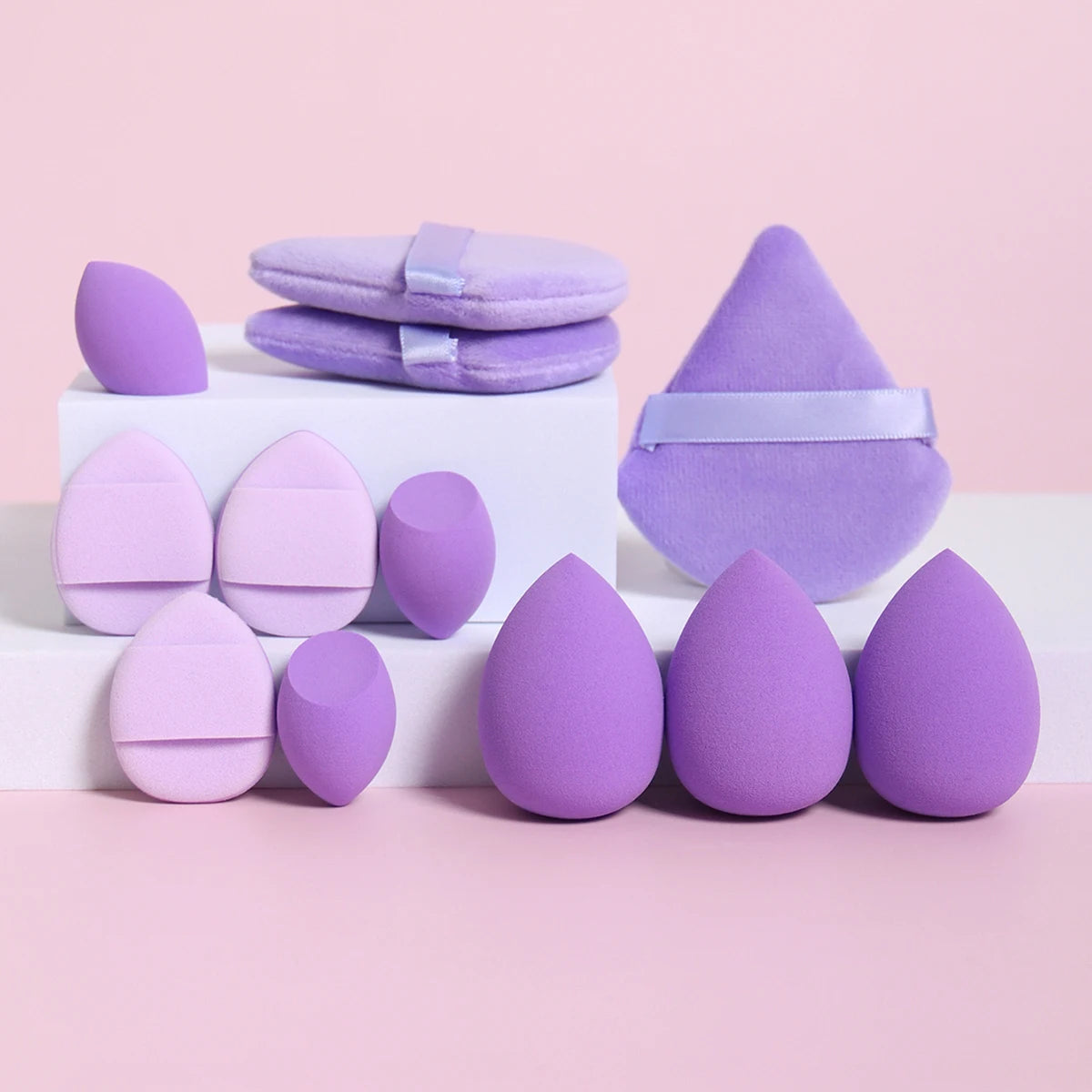 12-Piece Makeup Sponge Set Beauty Blender Powder Puffs