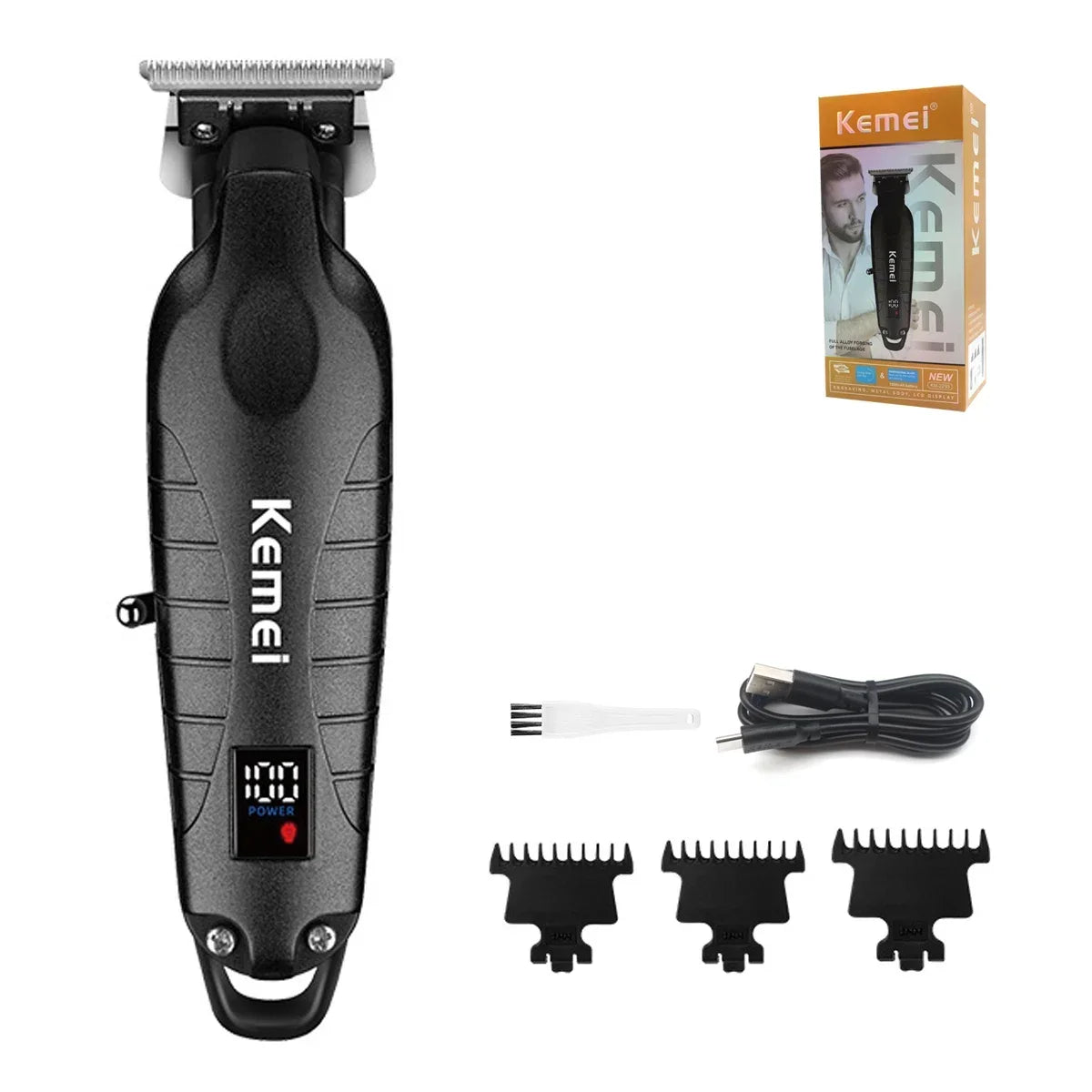 KM-2293 DLC T-Blade Zero-Gap Professional Hair Trimmer