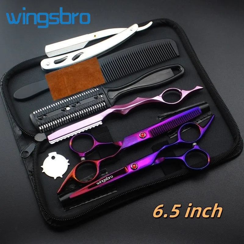 Japanese Hair Scissors Set Professional Hairdressing Cutting Kit