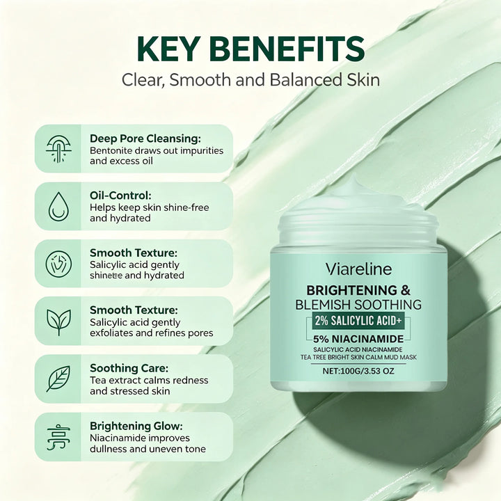 Tea Tree Clay Mask Pore Cleansing Oil Control Skincare