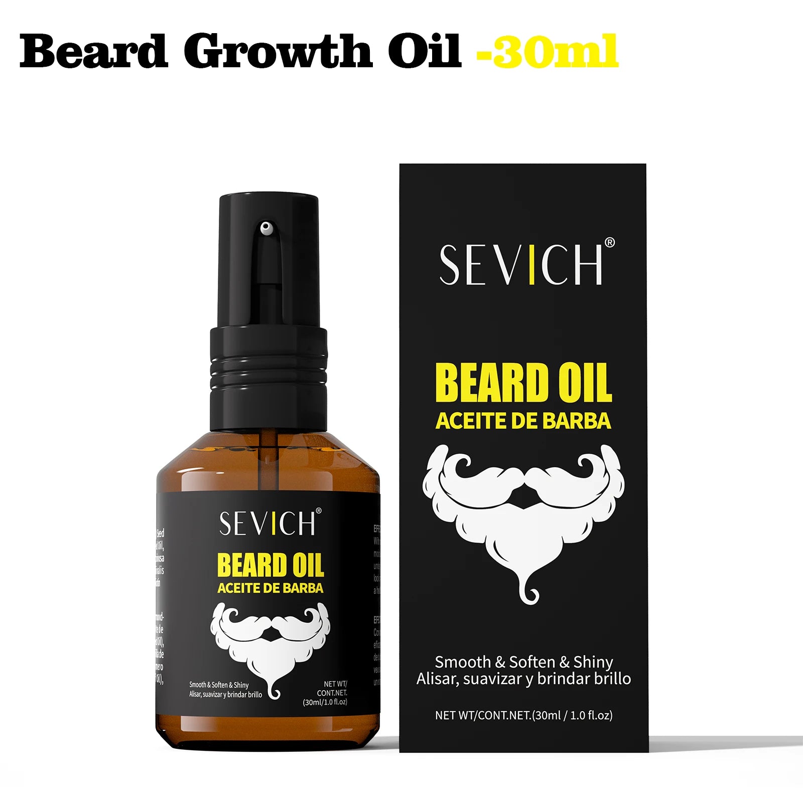 Natural Beard Growth Kit Oil Cream Wax Shampoo