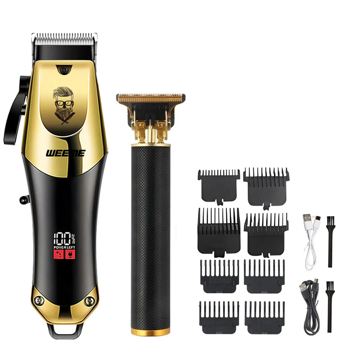 T9 Vintage Rechargeable Hair Clipper Beard Nose Trimmer