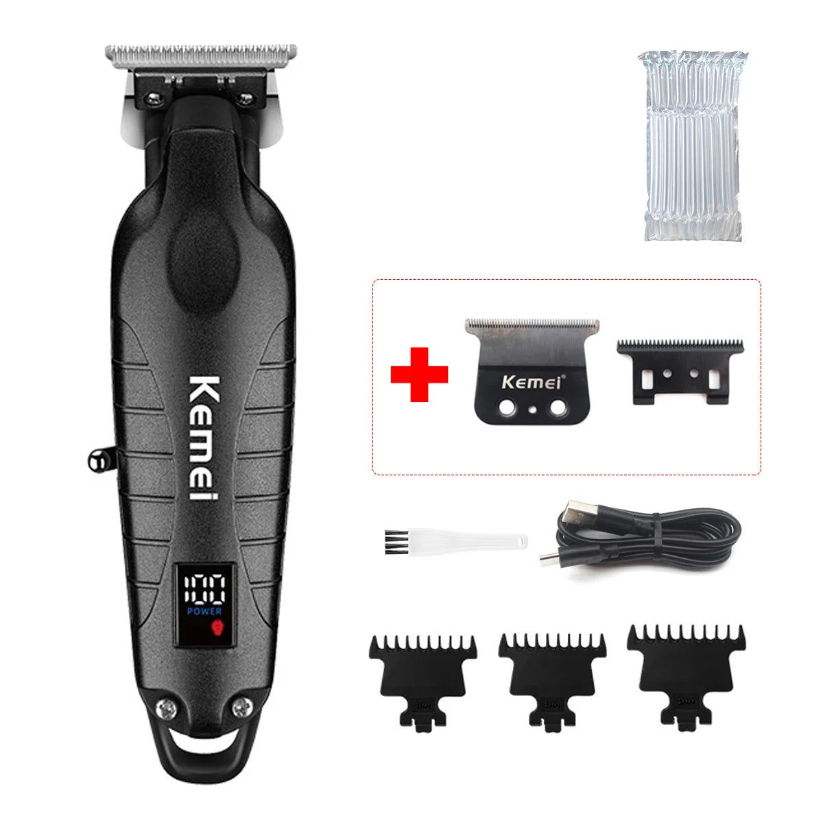 KM-2293 DLC T-Blade Zero-Gap Professional Hair Trimmer
