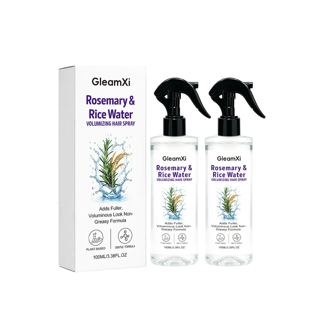 Rosemary Rice Water Hair Spray Lightweight Non-Greasy Natural